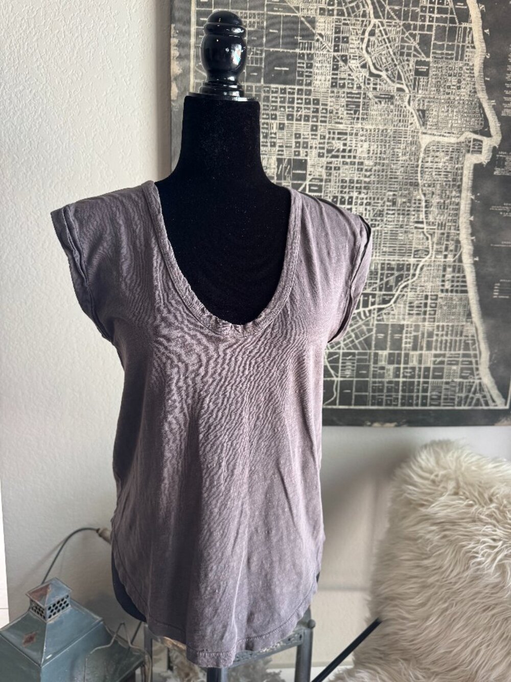 Size M - Becool 100% Cotton Scoop Neck Muscle Tank